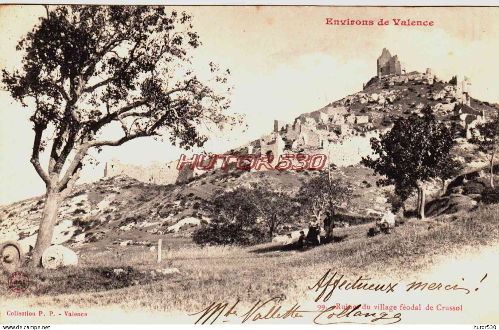 CPA CRUSSOL - DROME - RUINES DU VILLAGE - Other & Unclassified