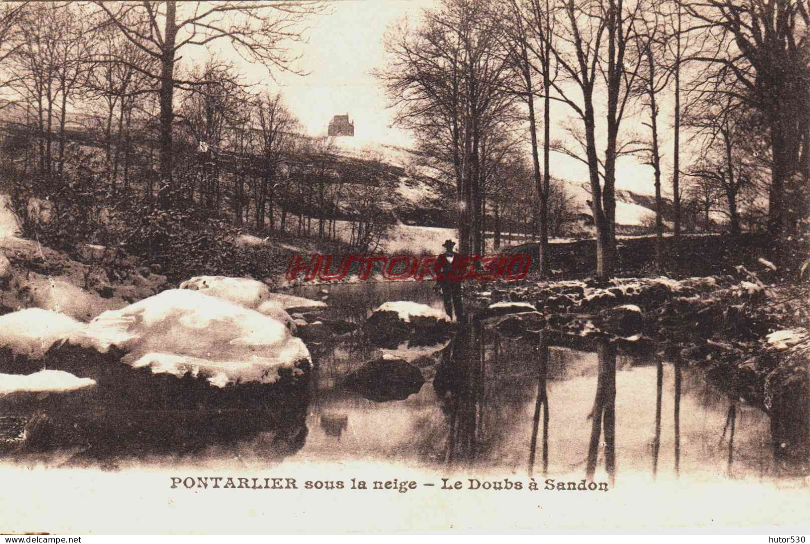 CPA PONTARLIER - DOUBS - SOUS LA NEIGE - Pontarlier