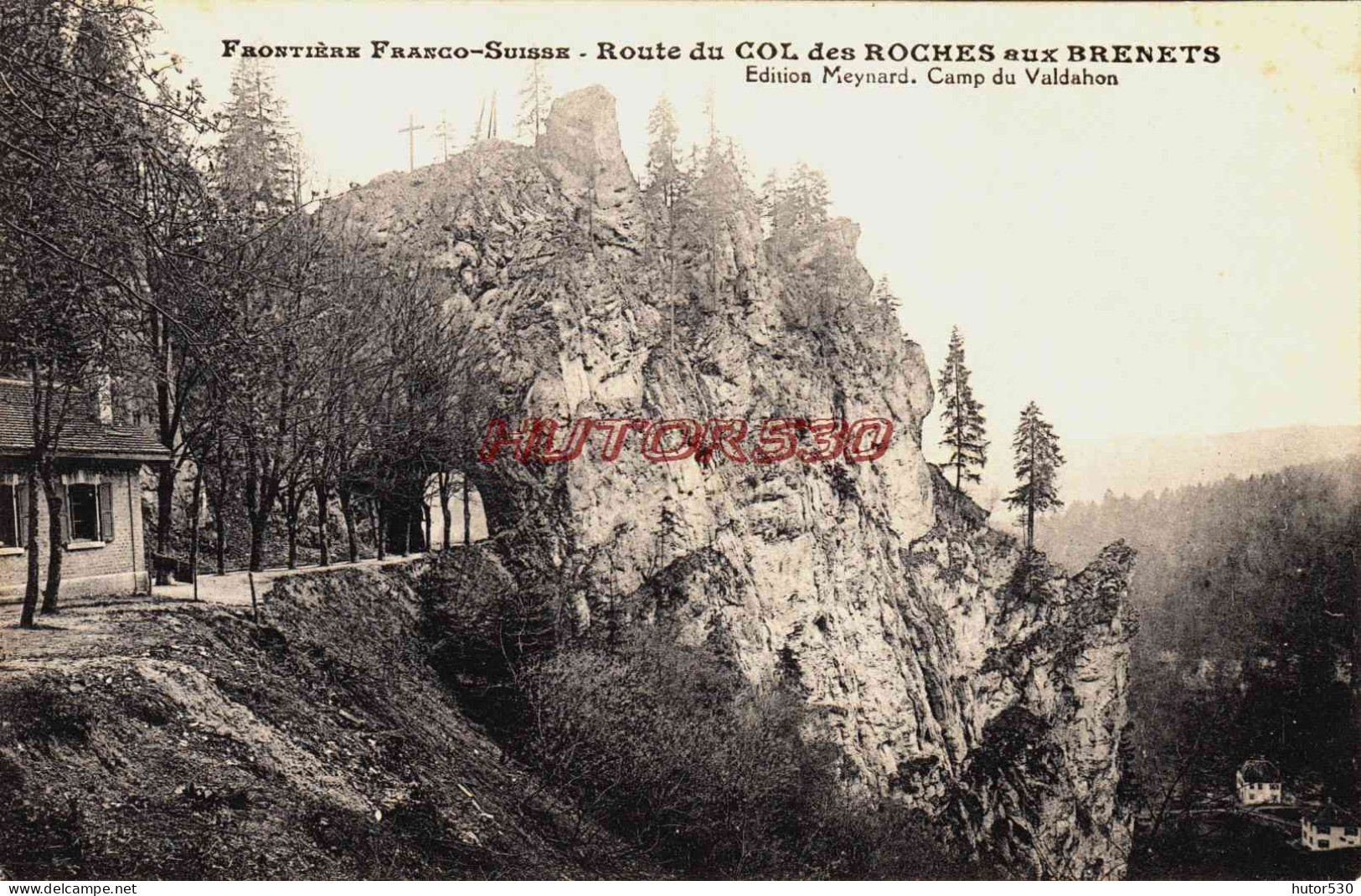 CPA FRONTIERE FRANCO SUISSE - DOUBS - ROUTE DU COL DES ROCHES - Sonstige & Ohne Zuordnung