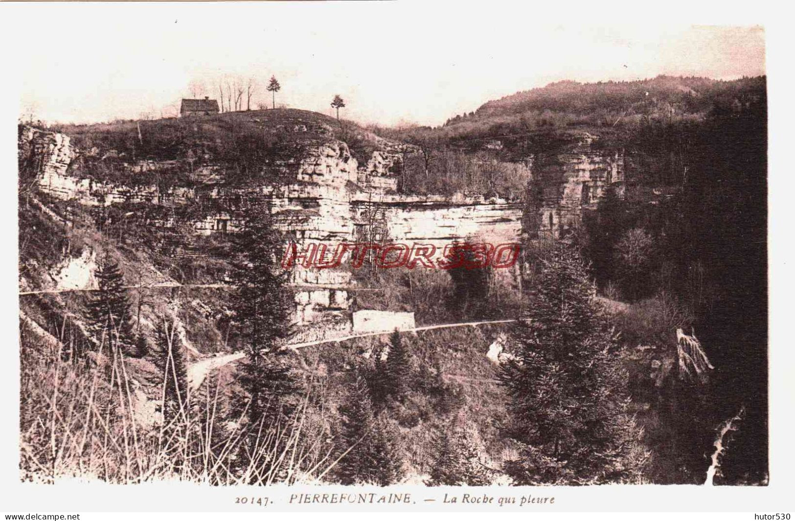 CPA PIERREFONTAINE - DOUBS - LA ROCHE QUI PLEURE - Altri & Non Classificati