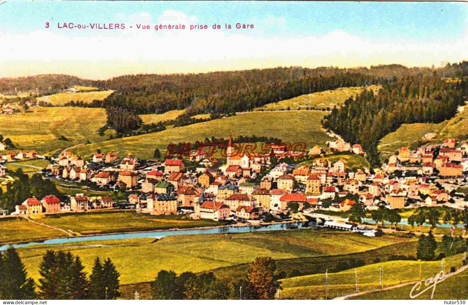 CPA LAC DE VILLERS - DOUBS - VUE GENERALE - Altri & Non Classificati