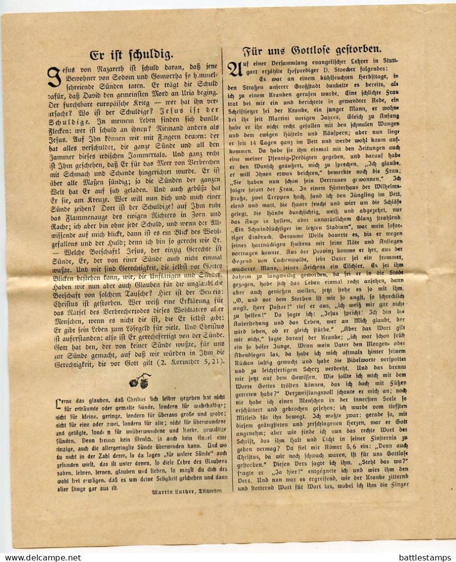 Germany 1917 WWI Feldpost Cover, Letter & Einer für alle!; Riemsloh to Armee Flugpark 8, Flieger Wiehenkamp (Aviator)