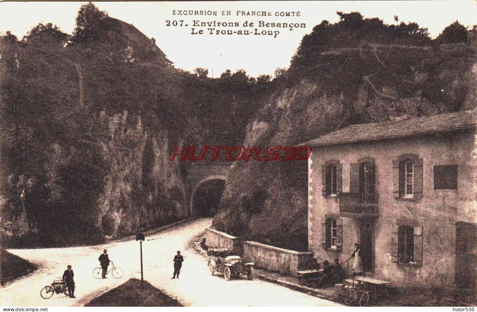 CPA BESANCON - DOUBS - ENVIRONS - LE TROU EU LOUP - AUTOMOBILE - Besancon