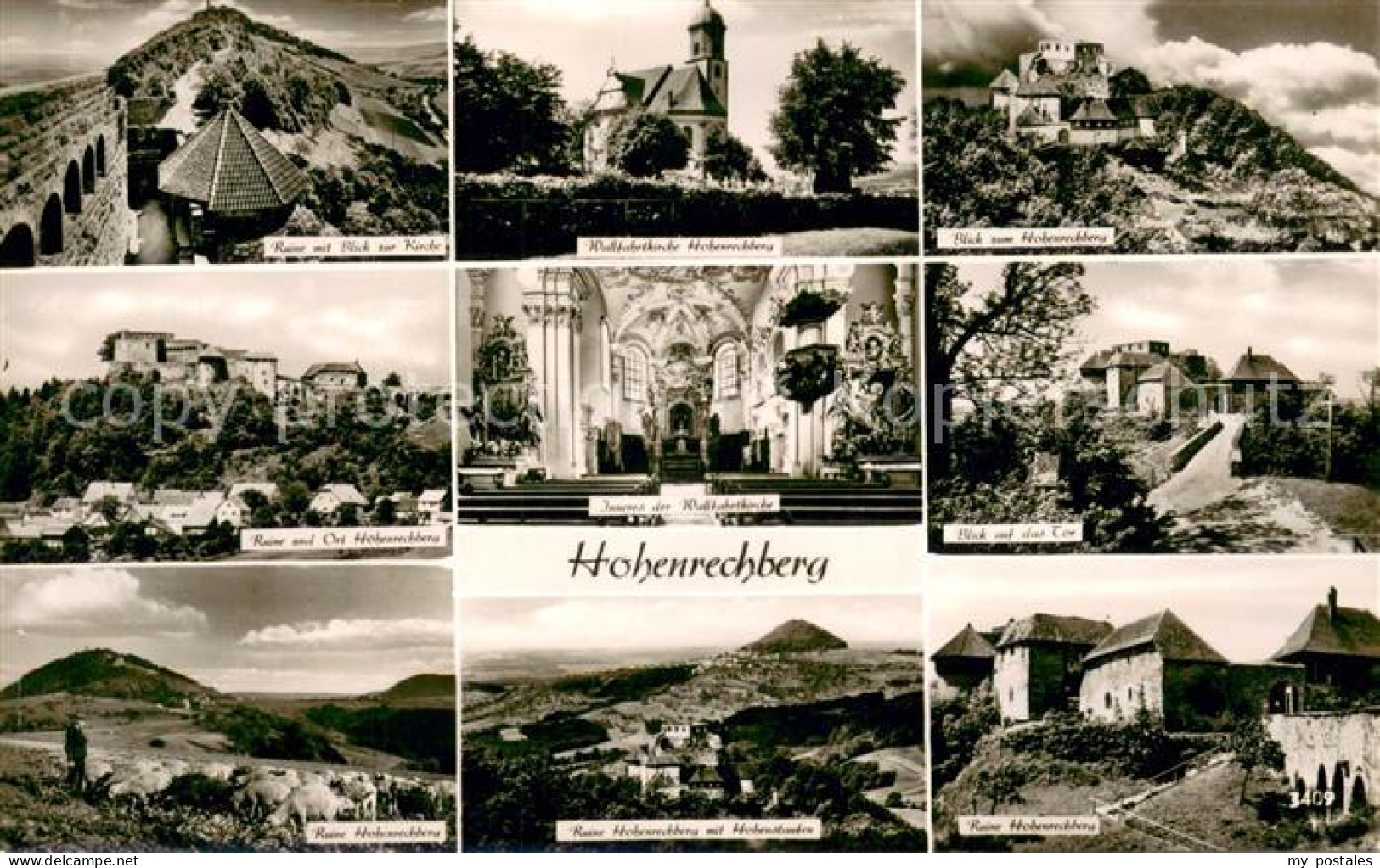 73673120 Hohenrechberg Ruine Mit Blick Zur Kirche Wallfahrtskirche Inneres Lands - Schwaebisch Gmünd
