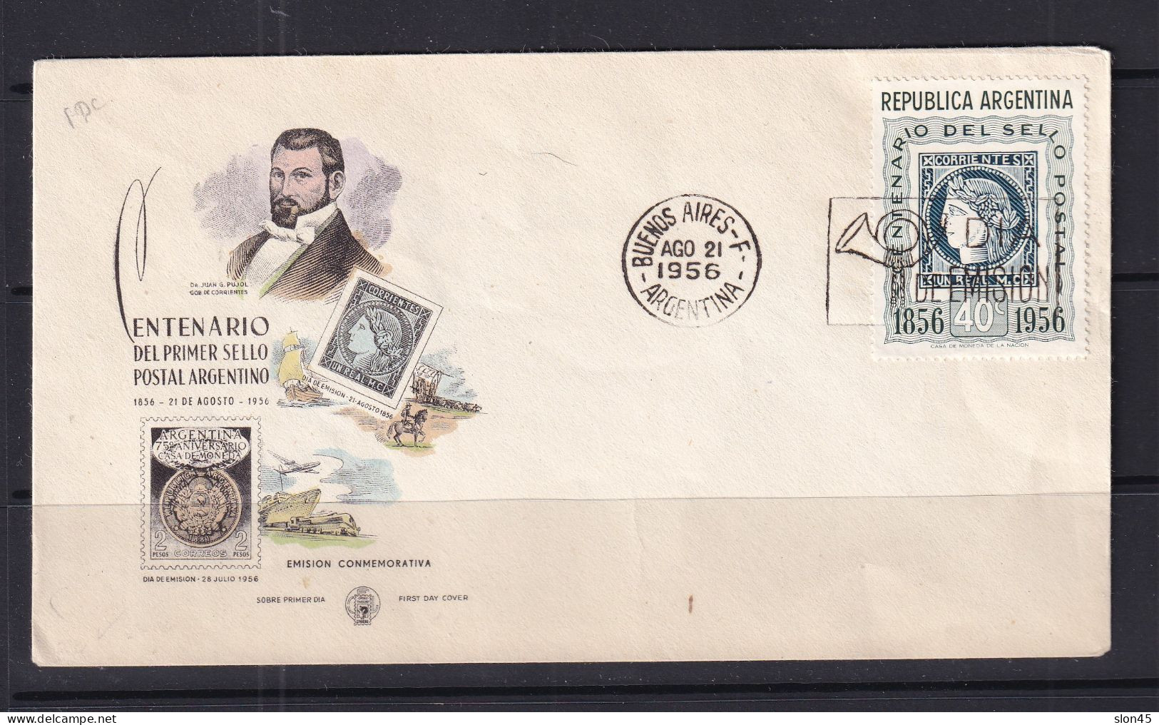 Argentina 1956 FDC Cover Buenos Aires 16126 - FDC