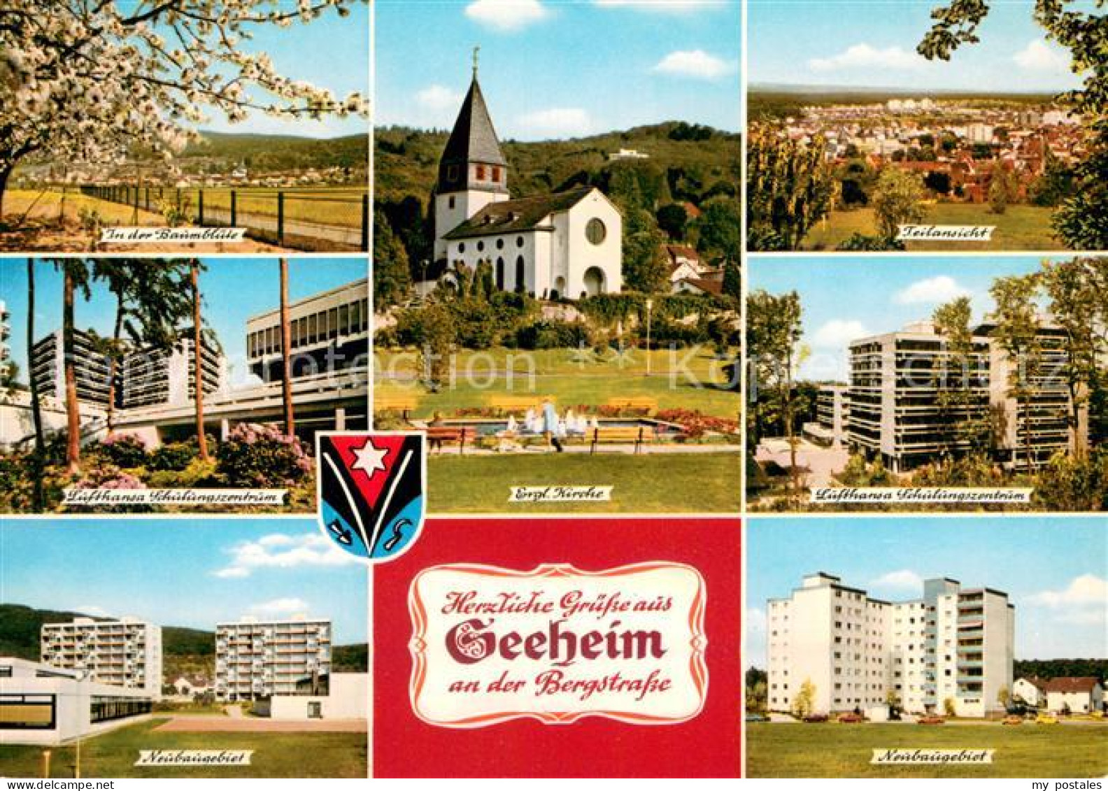 73673067 Seeheim-Jugenheim Baumbluete Ev Kirche Teilansicht Lufthansa Schulungsz - Sonstige & Ohne Zuordnung