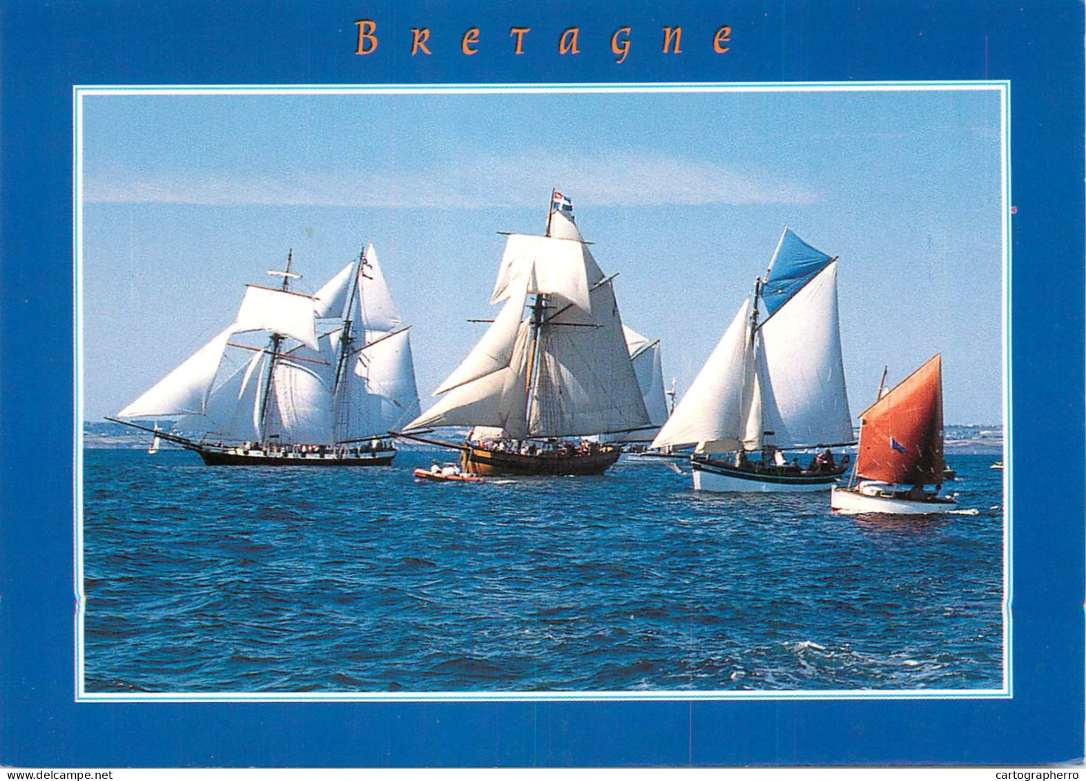 Navigation Sailing Vessels & Boats Themed Postcard Bretagne Sailing Boat Bygone Age - Segelboote