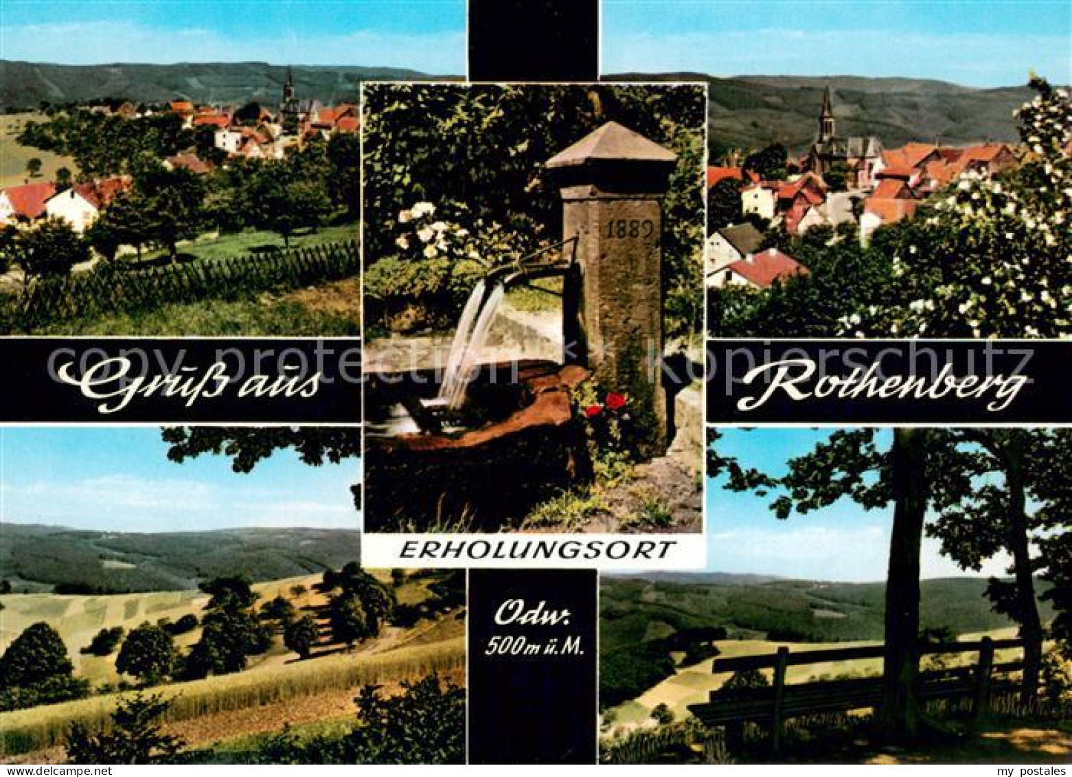 73673058 Rothenberg Odenwald Panorama Landschaften Brunnen Rothenberg Odenwald - Sonstige & Ohne Zuordnung