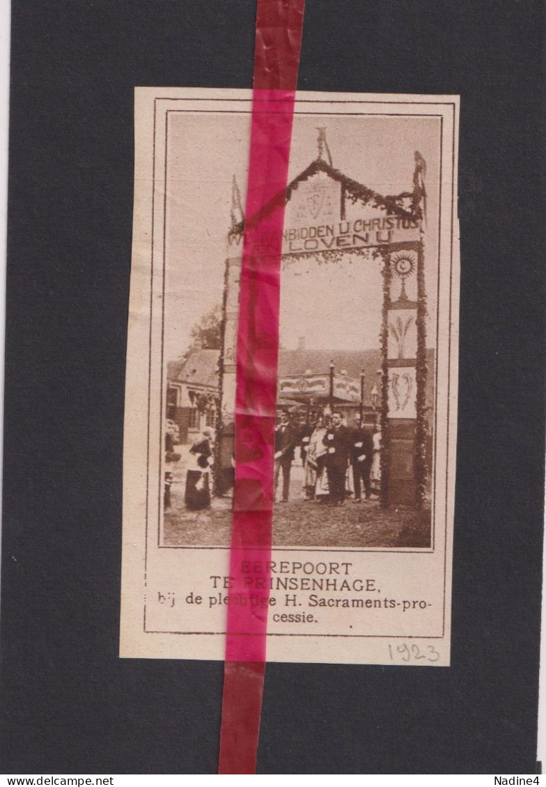 Prinsenhage - Erepoort Processie - Orig. Knipsel Coupure Tijdschrift Magazine - 1923 - Ohne Zuordnung