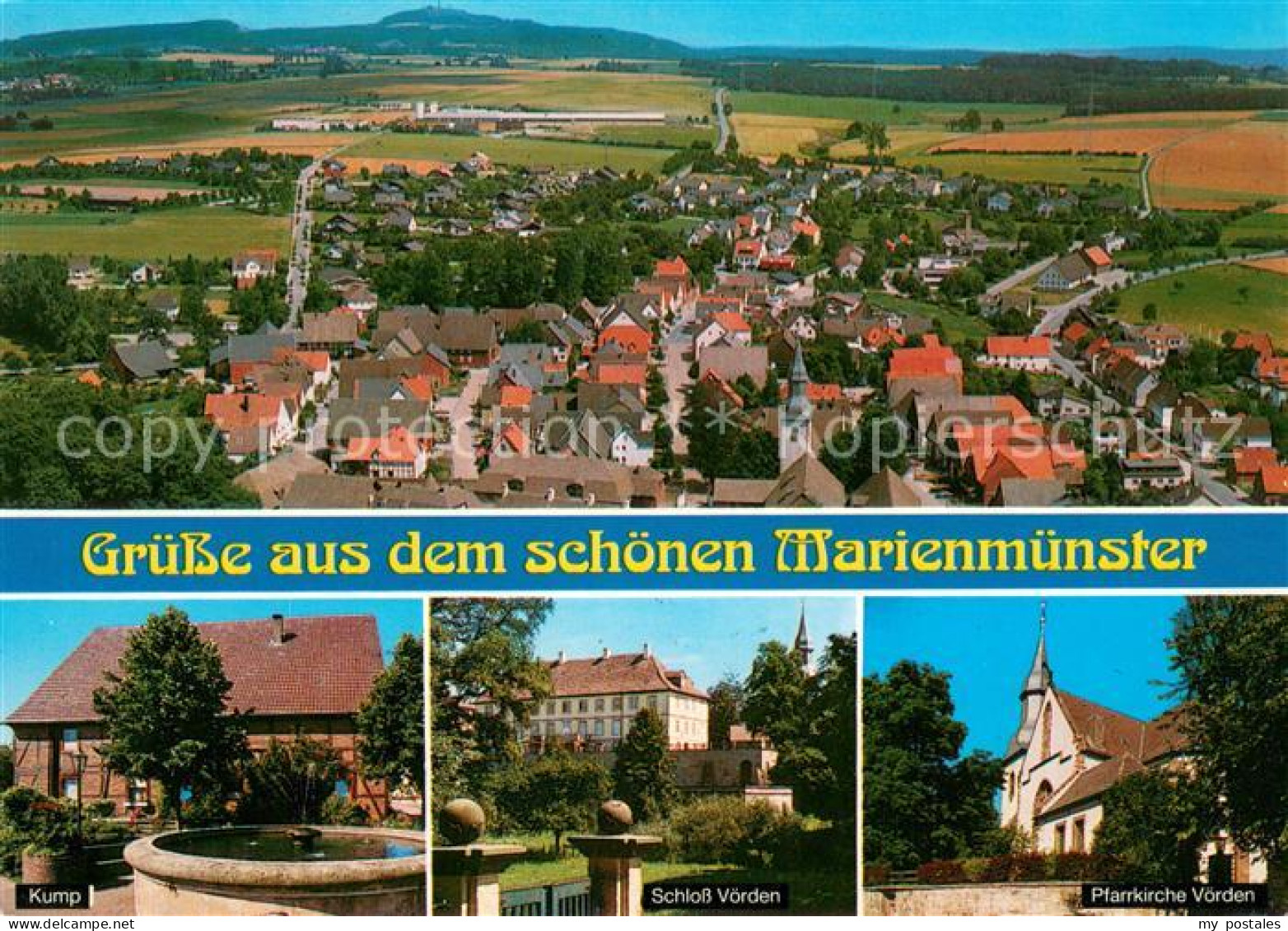 73673040 Marienmuenster Fliegeraufnahme Kump Schloss Voerden Pfarrkirche Voerden - Sonstige & Ohne Zuordnung