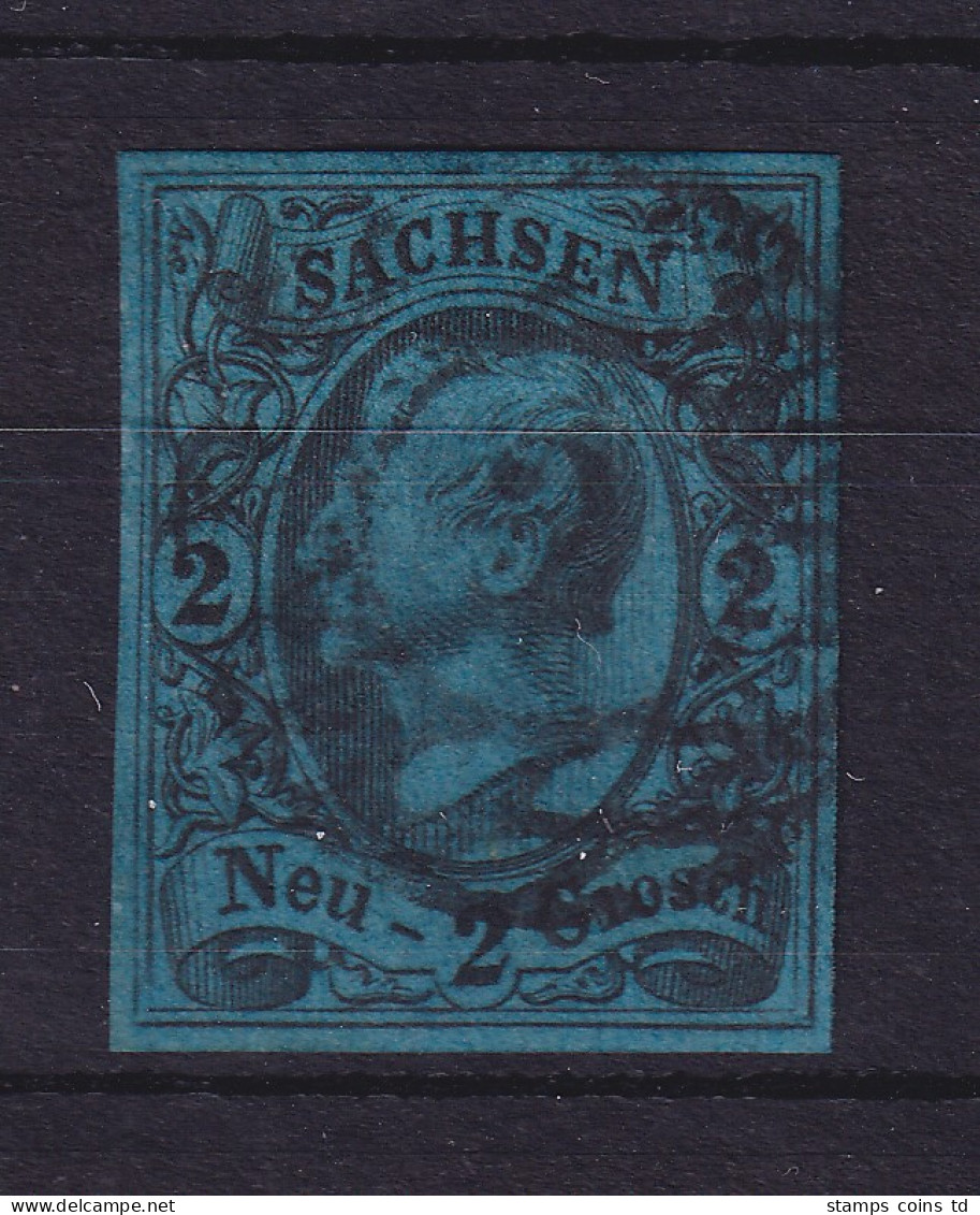 Sachsen 1855 König Johann I. 2 Neugroschen  Mi.-Nr. 10a Gestempelt - Sachsen