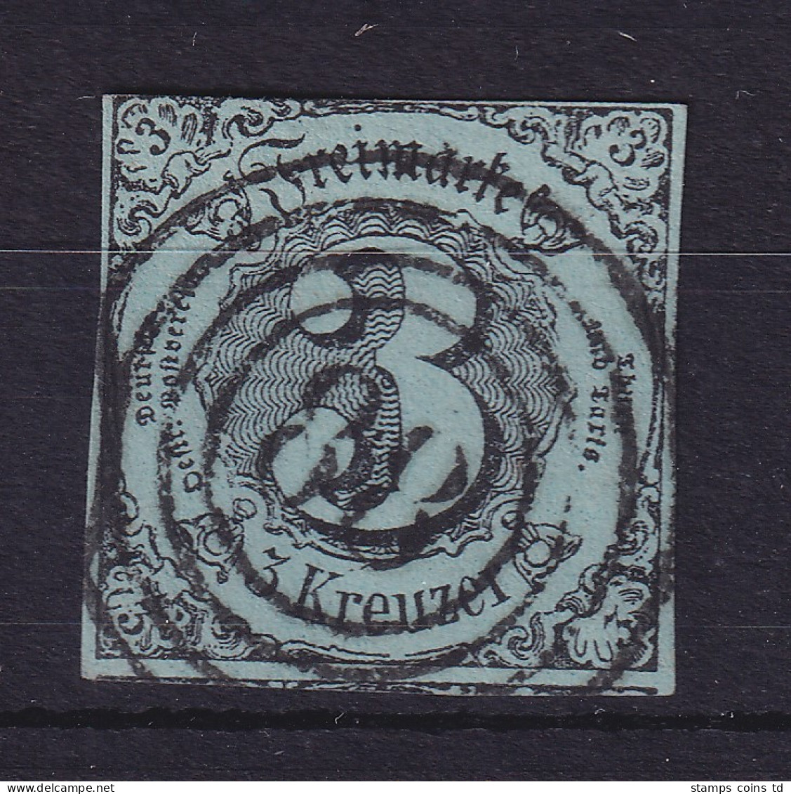 Thurn Und Taxis 3 Kreuzer 1853 Mi.-Nr. 12b  Mit Nummern-O 88 Alsfeld - Oblitérés