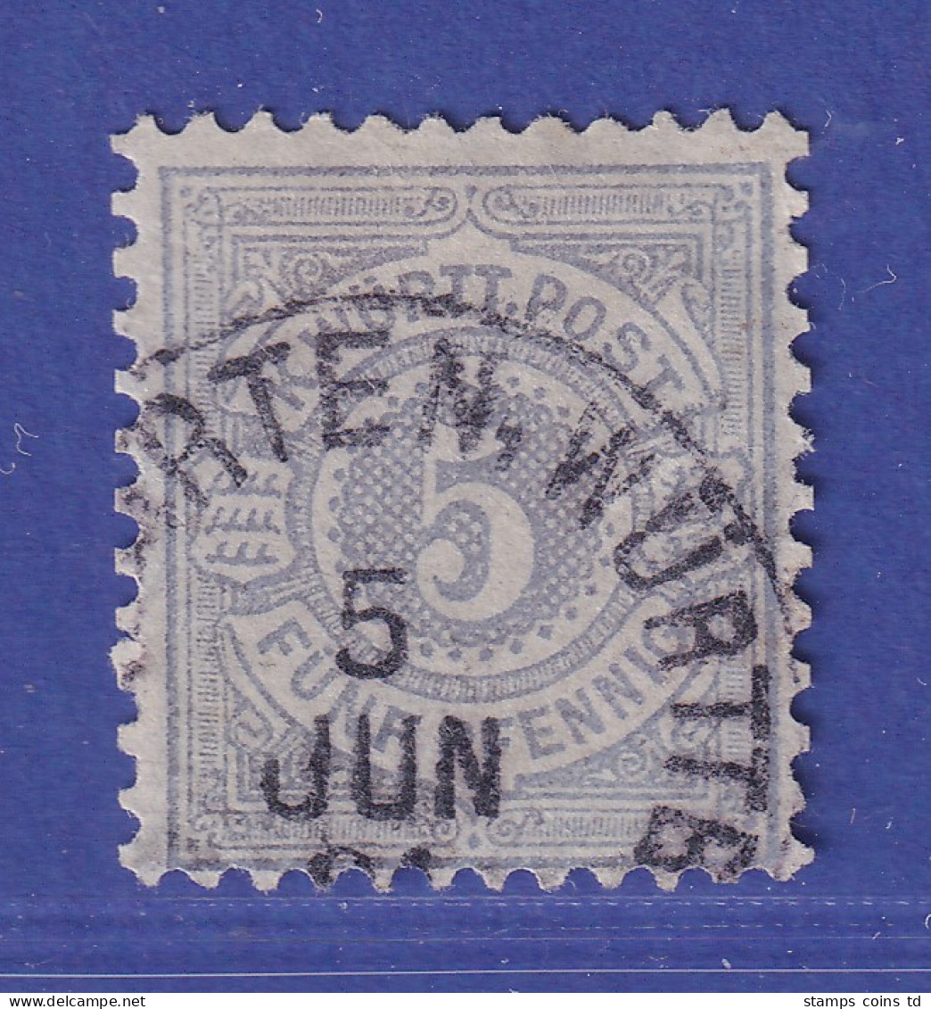 Württemberg 1881/82 Wertziffer 5 Pfennig Mi.-Nr. 45b Gestempelt - Afgestempeld