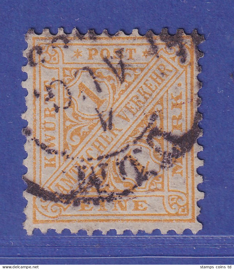 Württemberg 1881 Dienstmarke Wertziffern 1 Mark Mi.-Nr. 207 O ULM - Used