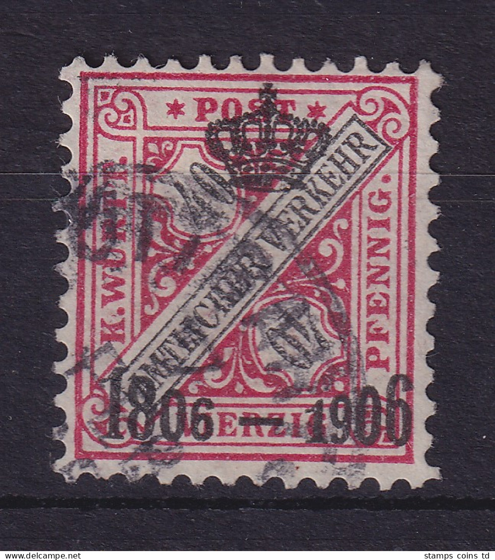 Württemberg 1906 Dienstmarke 100-Jahr-Feier 40 Pf Mi.-Nr. 224 Gestempelt - Oblitérés