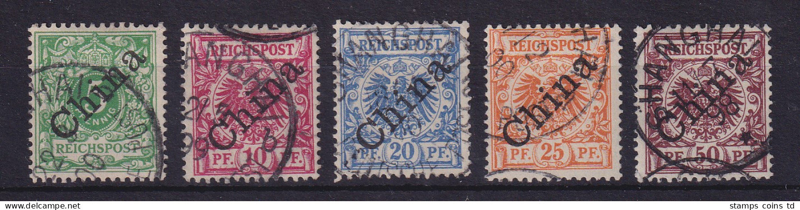 Deutsche Post In China 1898  Mi.-Nr. 2 I - 6 I Gestempelt - Chine (bureaux)
