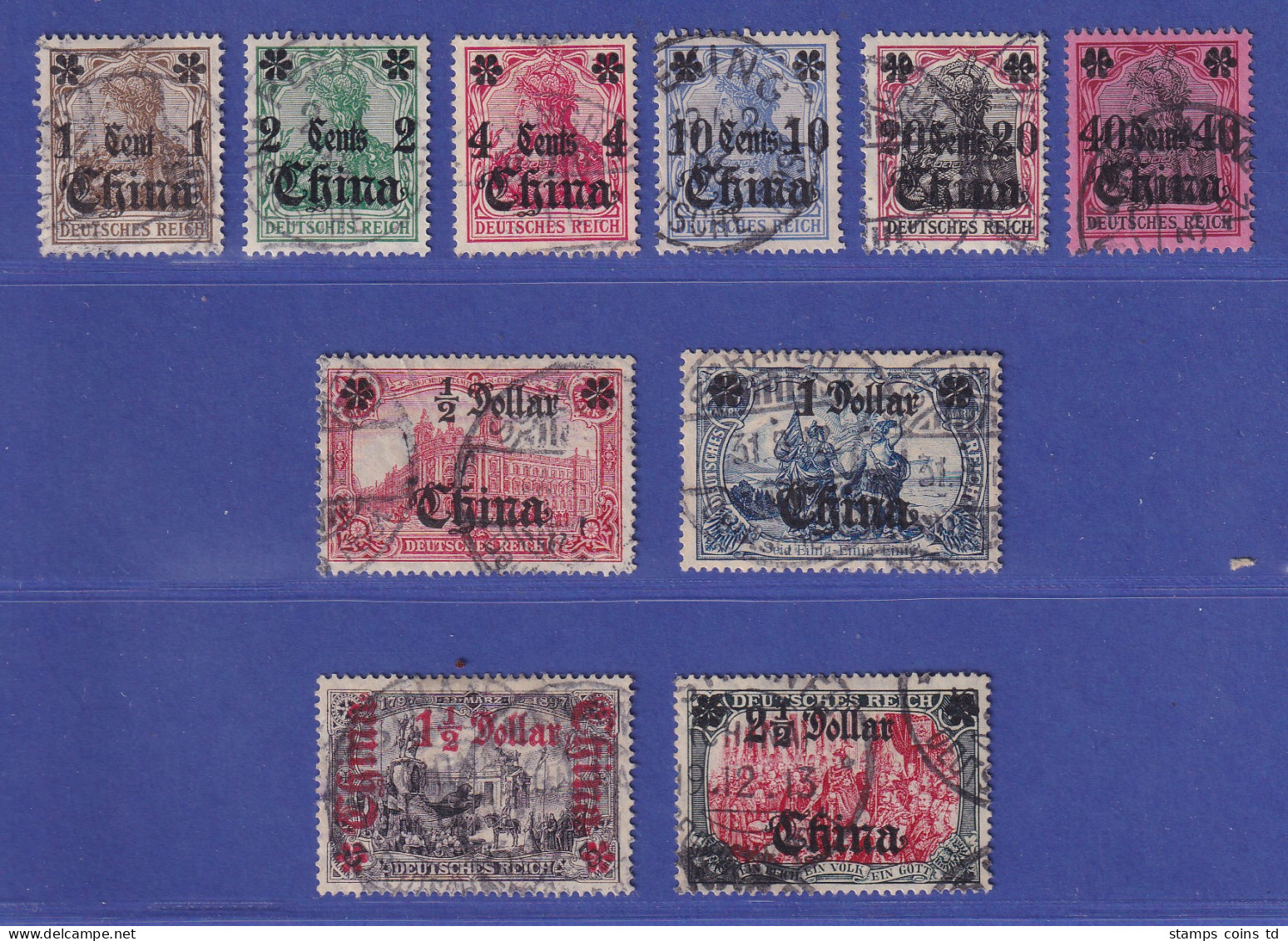 Deutsche Post In China 1906  Mi.-Nr. 38-47 Satz Kpl. Gestempelt - Chine (bureaux)