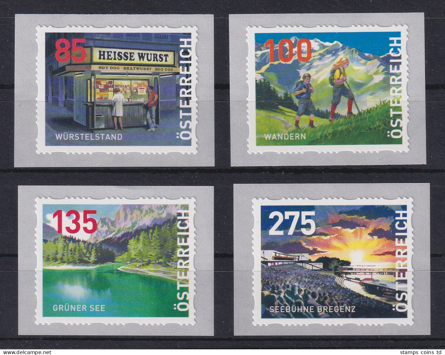 Österreich 2021 Dispenser-Marken 2. Ausgabe Heimat Satz 4 Werte Neue Motive ** - Unused Stamps