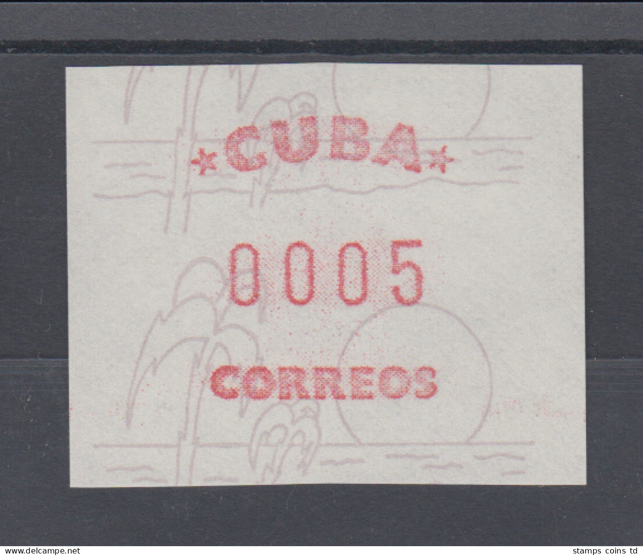 Cuba / Kuba  ATM Freimarke Briefmarkenbörse Sindelfingen 1984, Mi.-Nr. 3 ** - Automatenmarken (Frama)