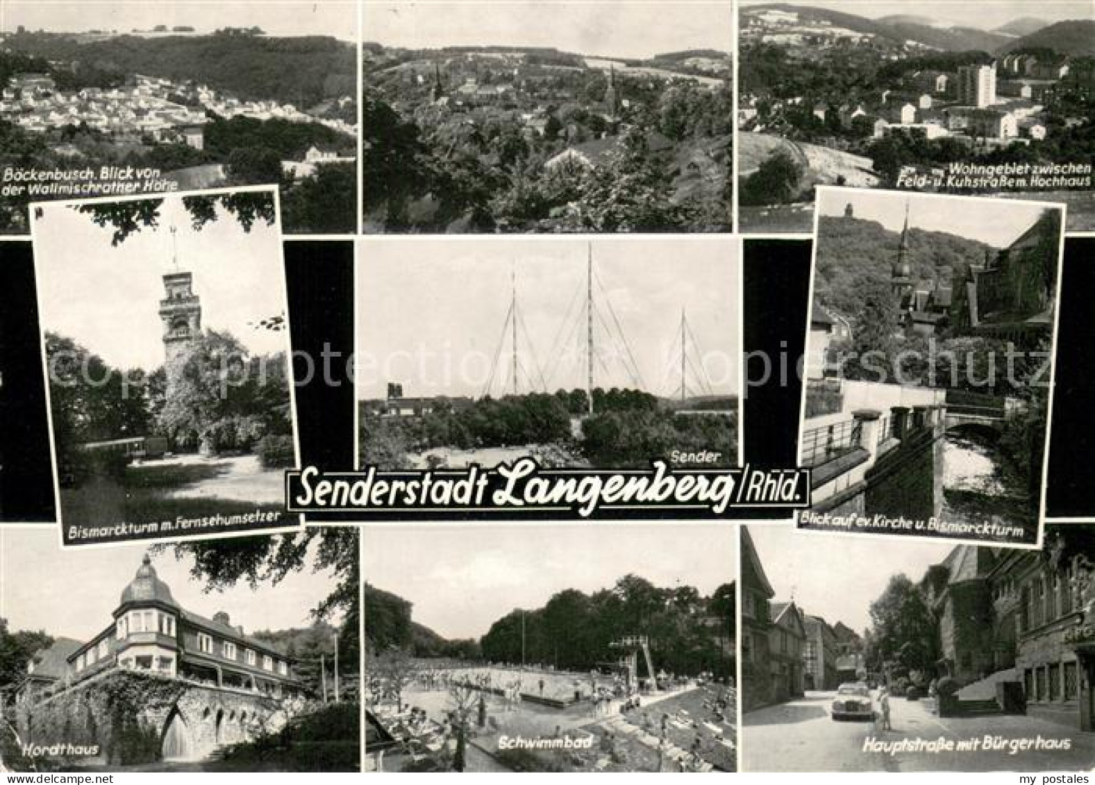 73673023 Langenberg Rheinland Baeckenbusch Wohngebiet Bismarckturm Mit Fernsehum - Velbert
