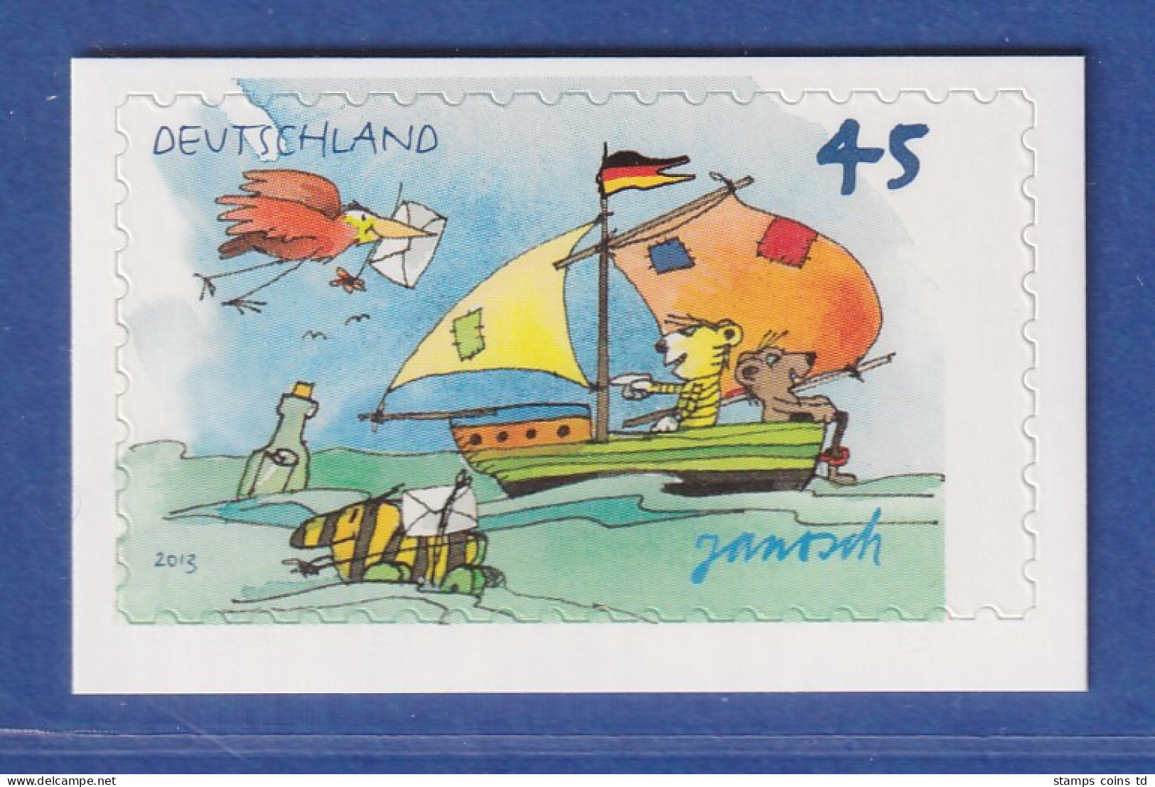 Bund 2013 Janosch Segelboot 45 Cent SELBSTKLEBEND Mi-Nr. 2995 ** - Otros & Sin Clasificación