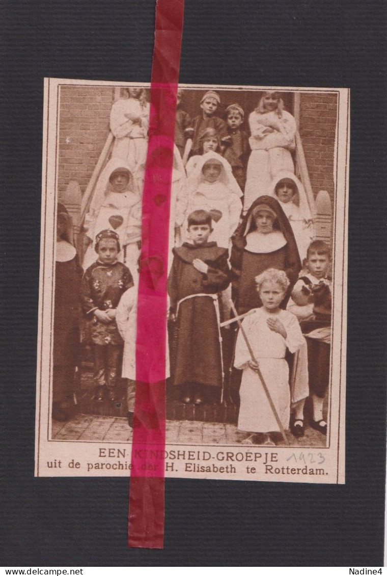 Rotterdam - Kinderen Parochie H. Elisabeth - Orig. Knipsel Coupure Tijdschrift Magazine - 1923 - Non Classés