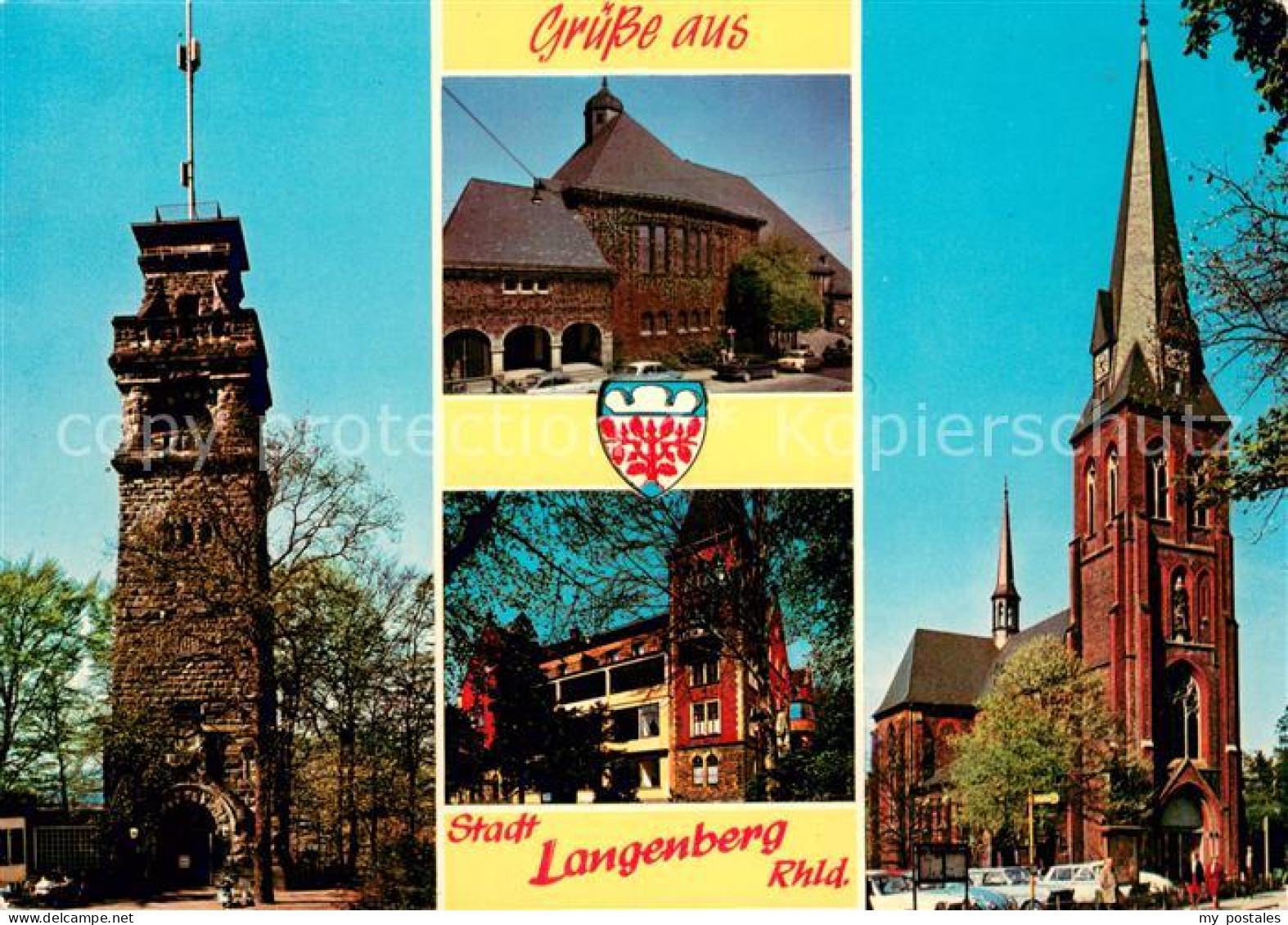 73673022 Langenberg Rheinland Turm Rathaus Kirche Langenberg Rheinland - Velbert