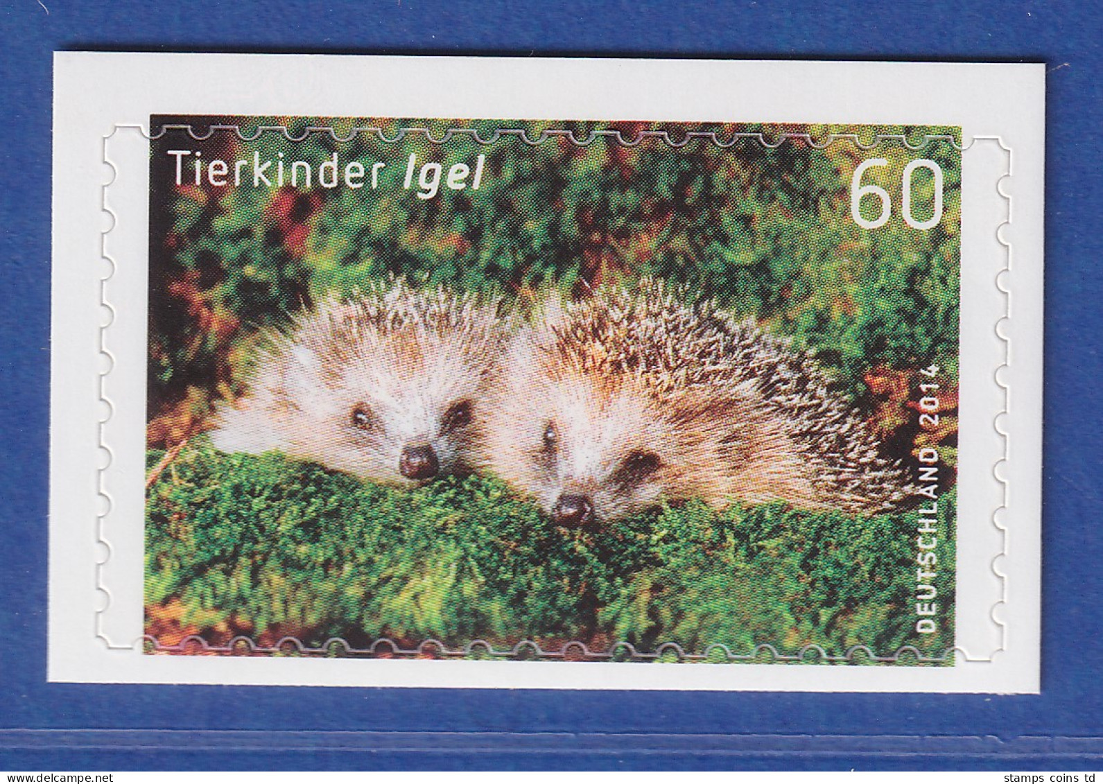 Bund 2014 Tierkinder Igel 60 Cent SELBSTKLEBEND Mi-Nr. 3054 ** - Altri & Non Classificati