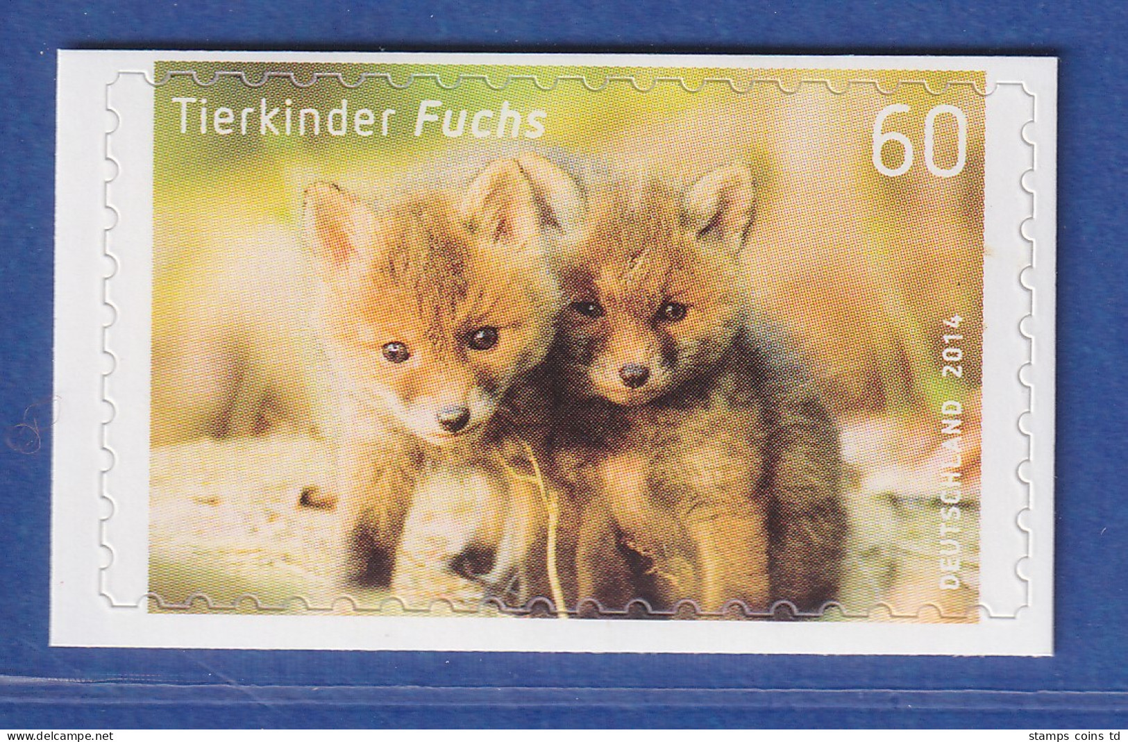 Bund 2014 Tierkinder Rotfuchs 60 Cent SELBSTKLEBEND Mi-Nr. 3053 ** - Altri & Non Classificati