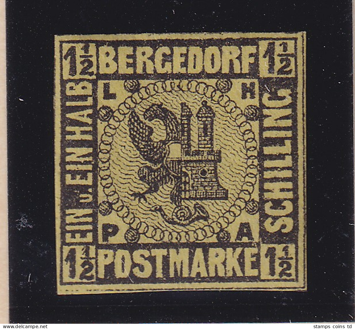 Bergedorf 1861 Wappen Mi.-Nr. 1-5 Ungebraucht * Auf Sammelblättern - Bergedorf