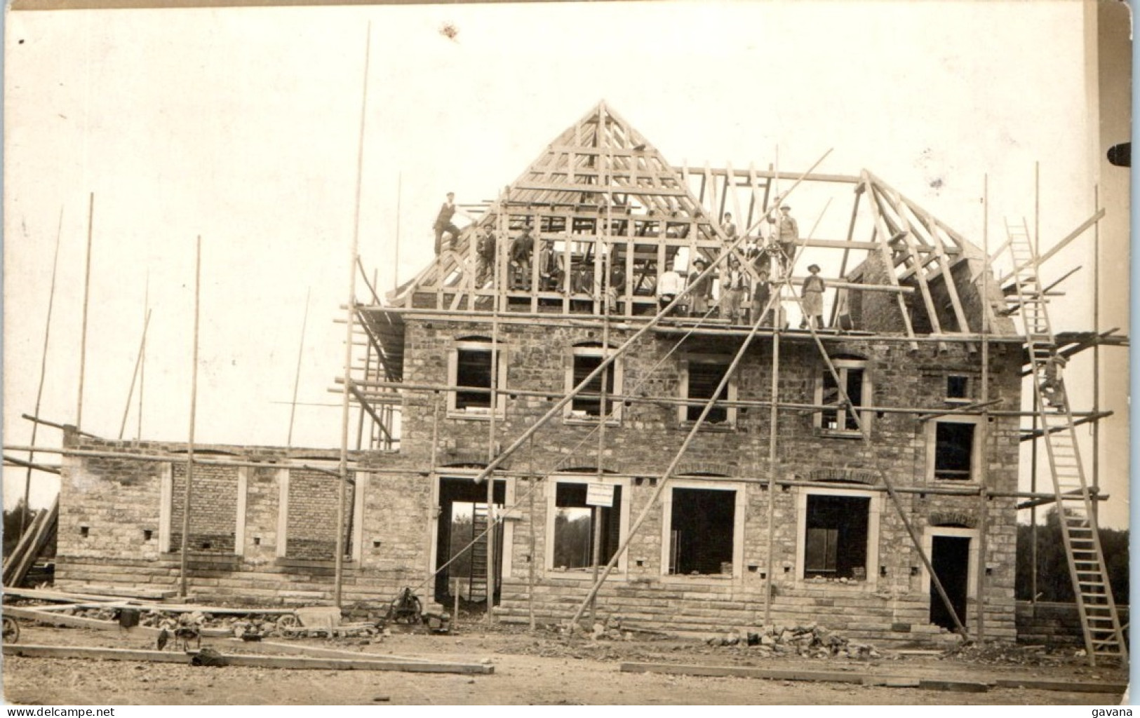 67 Maison En Contruction - Oblitération De BERG - Carte-photo - Andere & Zonder Classificatie