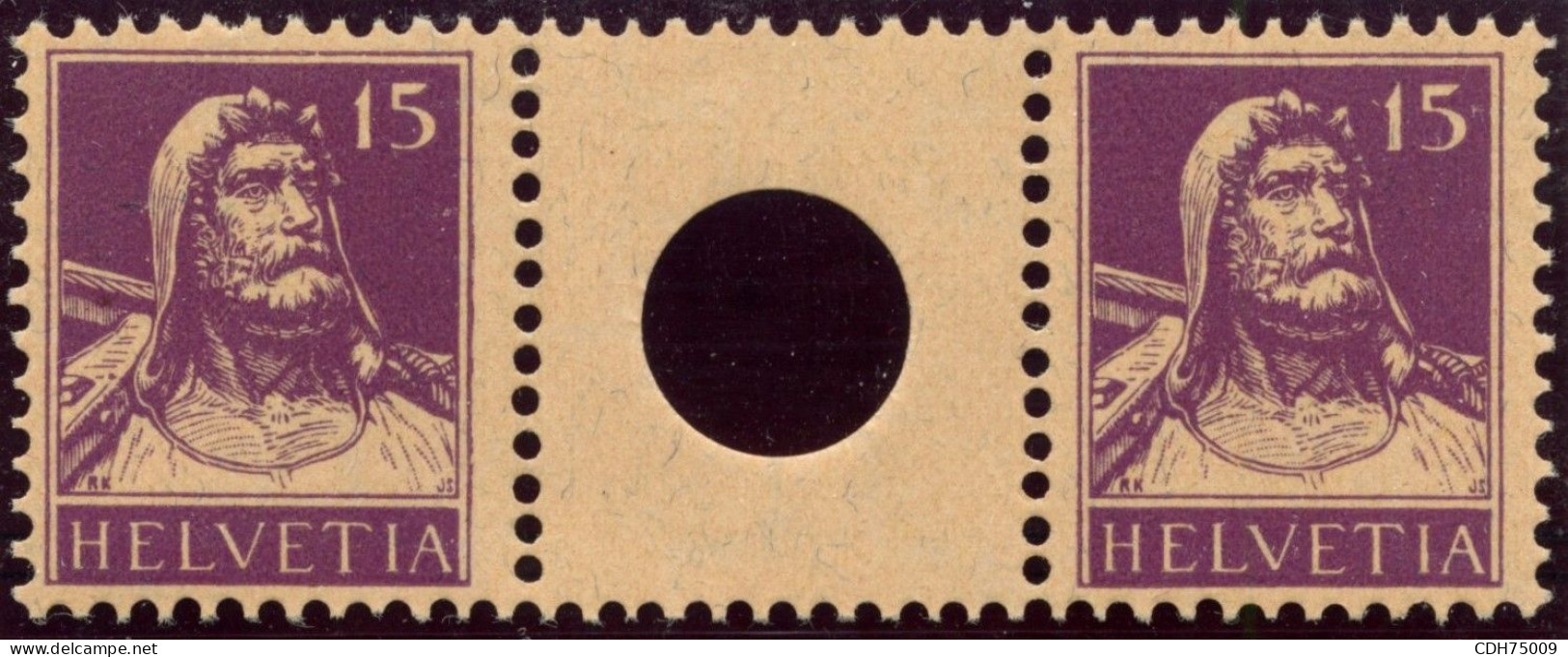 SUISSE - Z S 10  15C VIOLET - SANS CHARNIERE - Se-Tenant