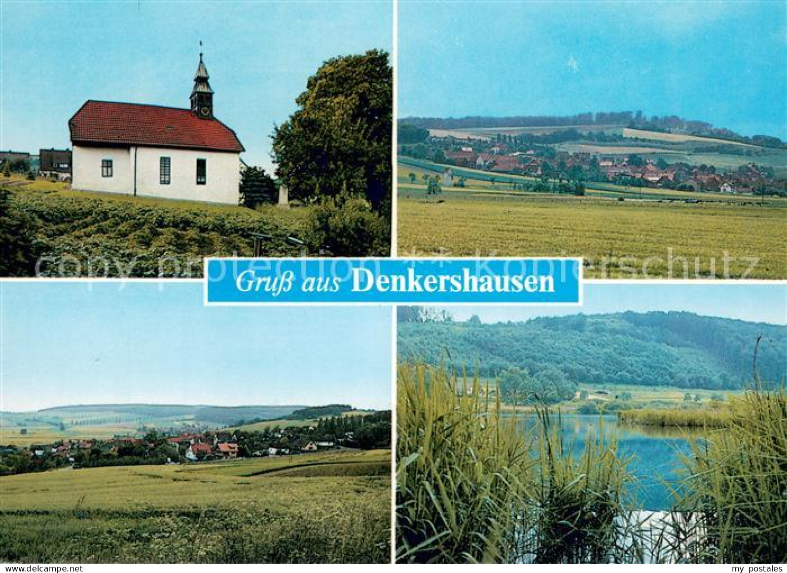 73672985 Denkershausen Kirche Panorama Weiher Denkershausen - Northeim