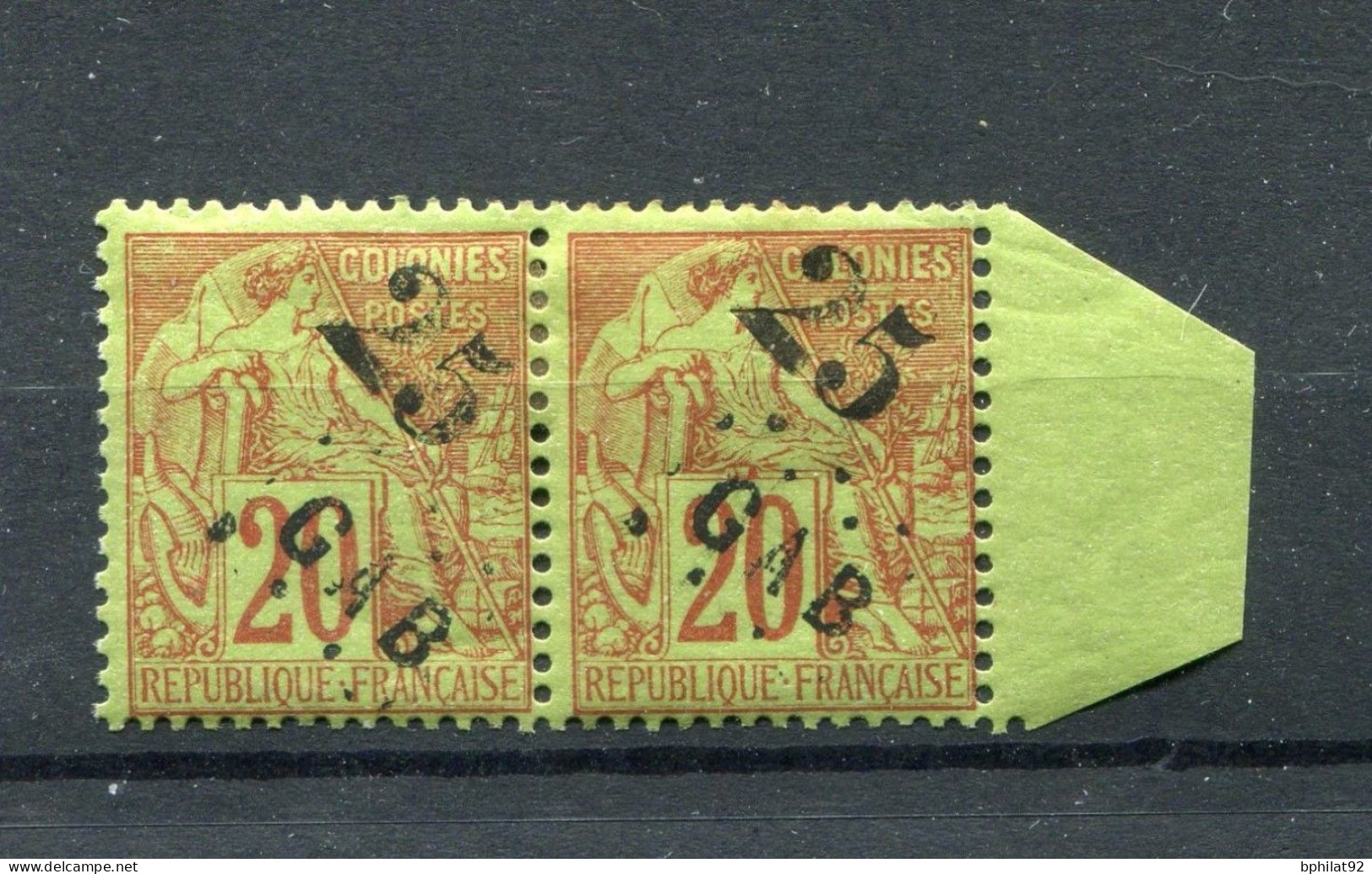 !!! GABON, PAIRE DU N°3 NEUVE * TB - Unused Stamps