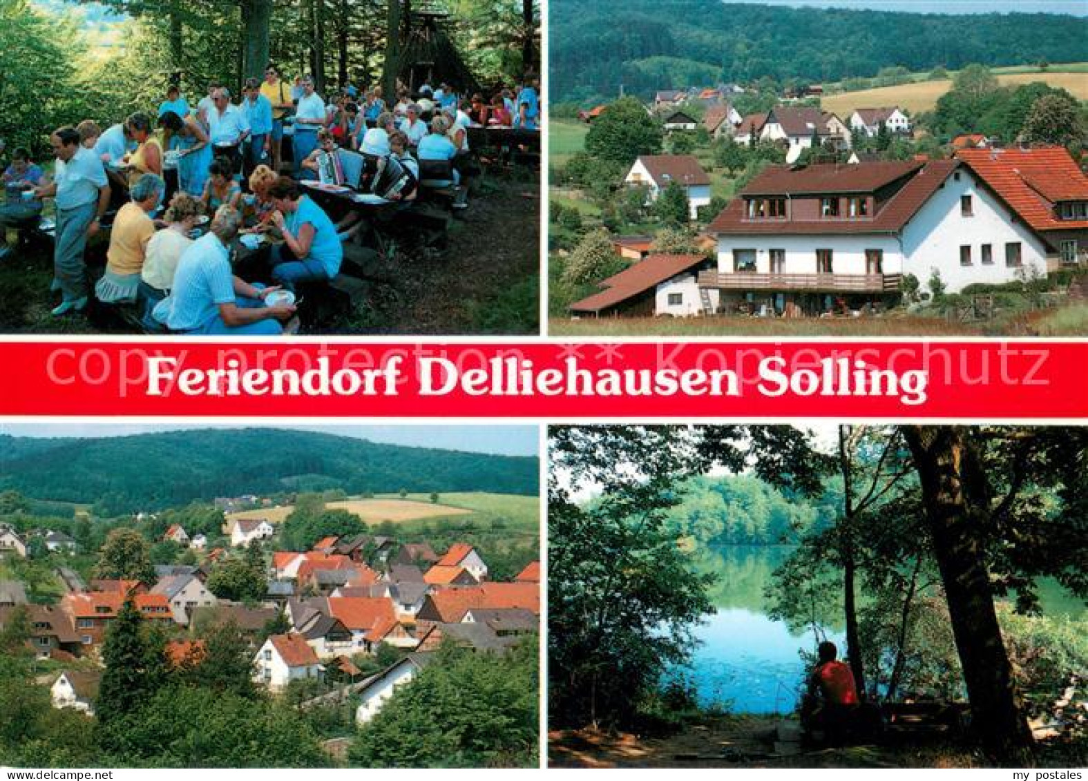 73672982 Delliehausen Gartenwirtschaft Teilansicht Panorama Seepartie Delliehaus - Uslar