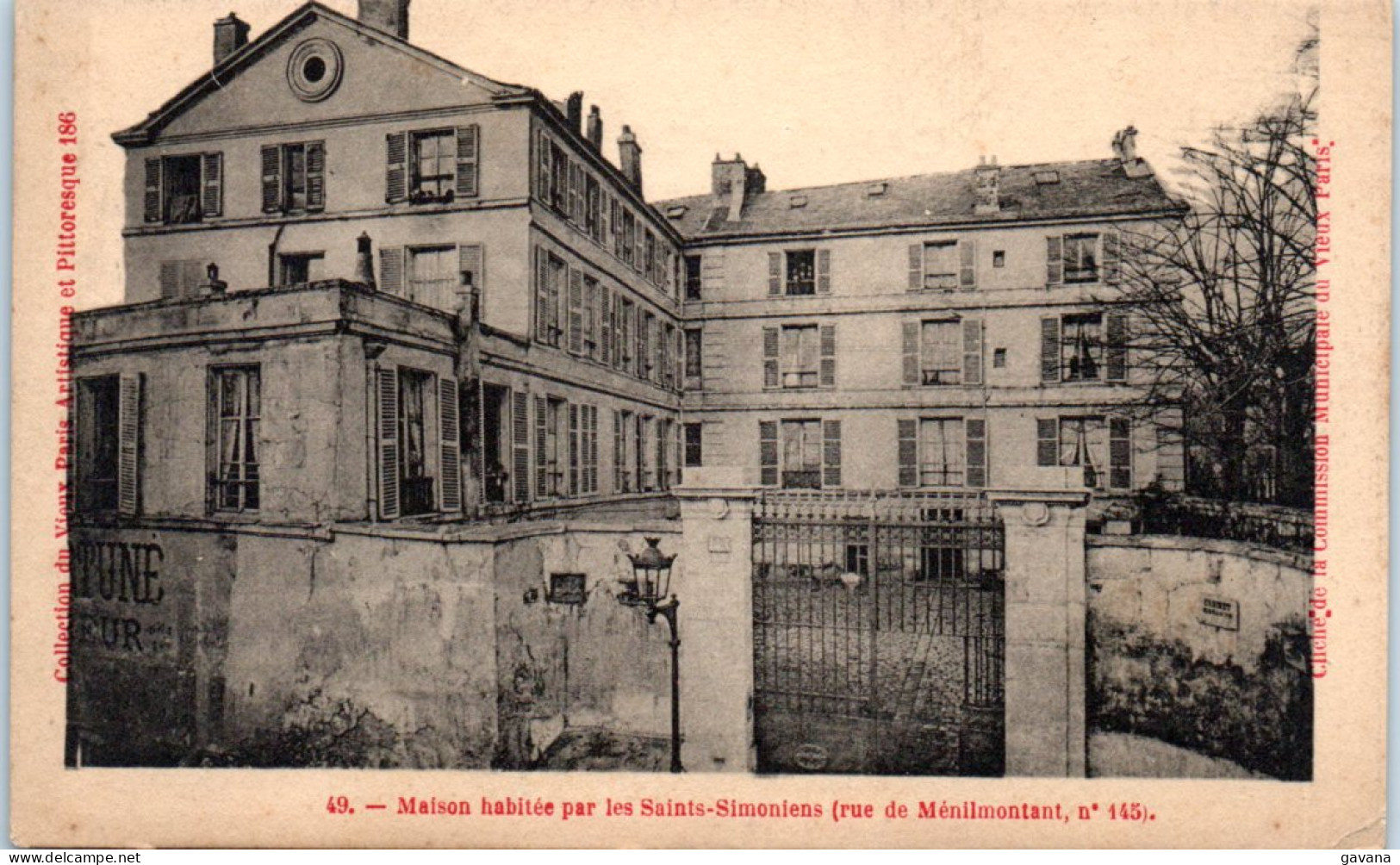 75 PARIS - Maison Habitée Par Les Saints-Simoiens - Rue De Ménilmontant - Other & Unclassified