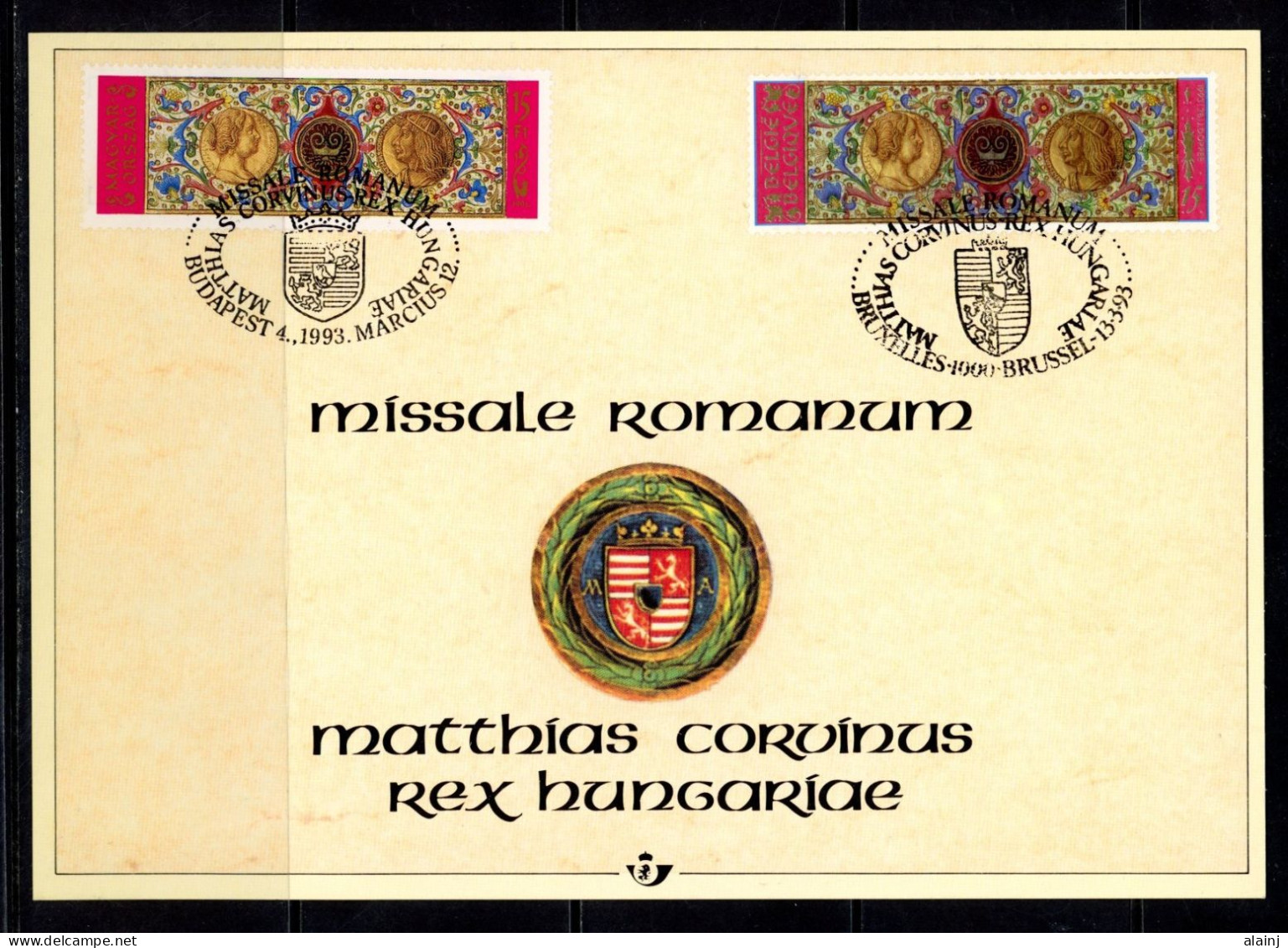 BE   2492 HK   ---  Histoire : Missale Romanum  /  Commun Avec La Hongrie - Cartas Commemorativas - Emisiones Comunes [HK]