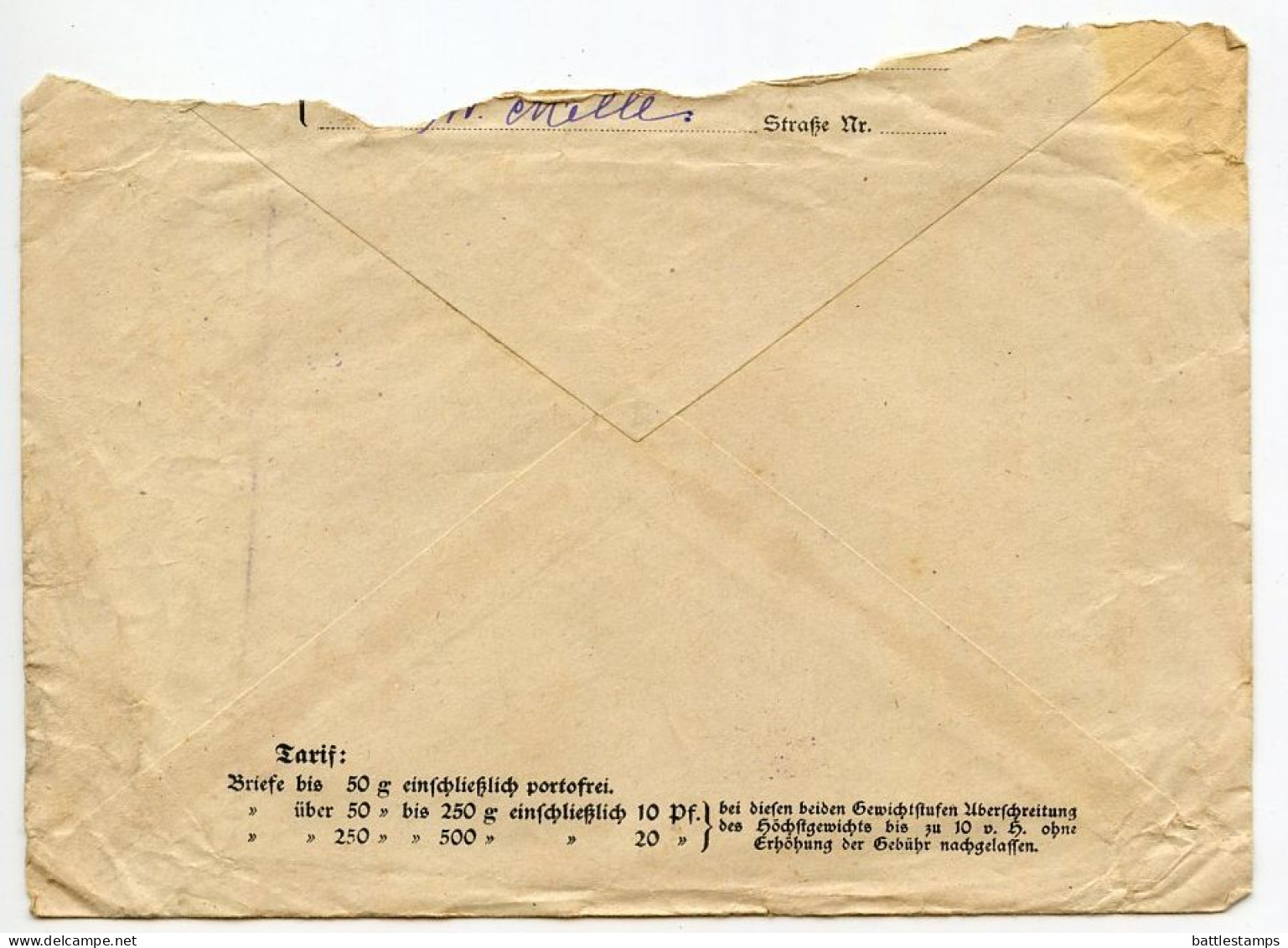 Germany 1918 WWI Feldpost Cover & Letter; Melle To Armee Flugpark 8, Flieger Wiehenkamp (Aviator) - Feldpost (franqueo Gratis)