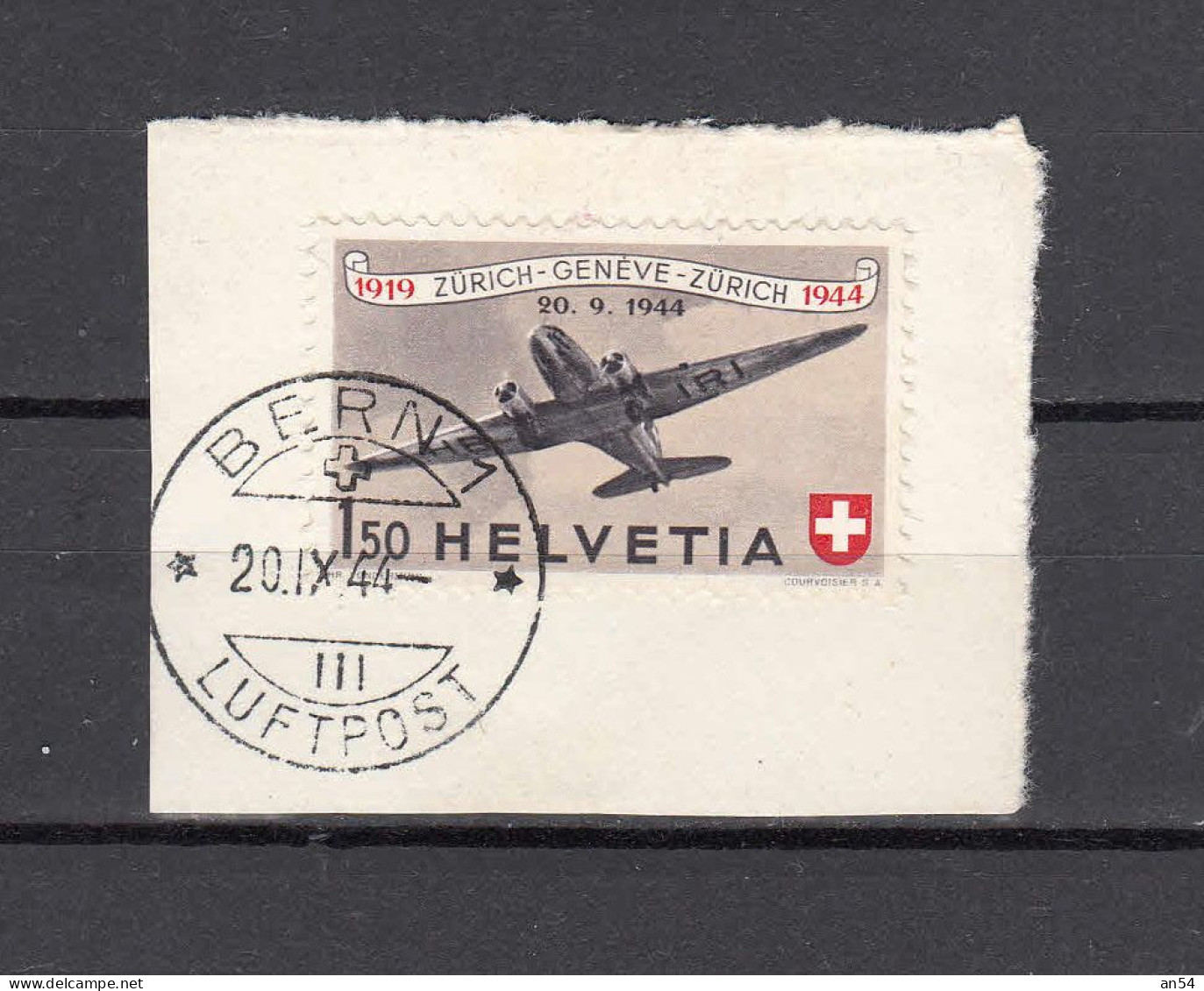1944   PA   N° F40    OBLITERE  COTE 35.00     CATALOGUE   SBK - Gebraucht