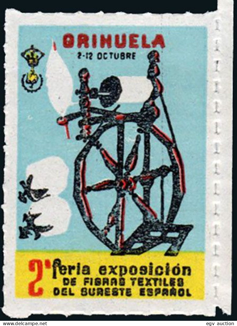 Alicante - Viñeta - ** S/Cat. - 1964 "Orihuela - 2º Feria Exposición Fibras Textiles De Sureste Español" - Neufs