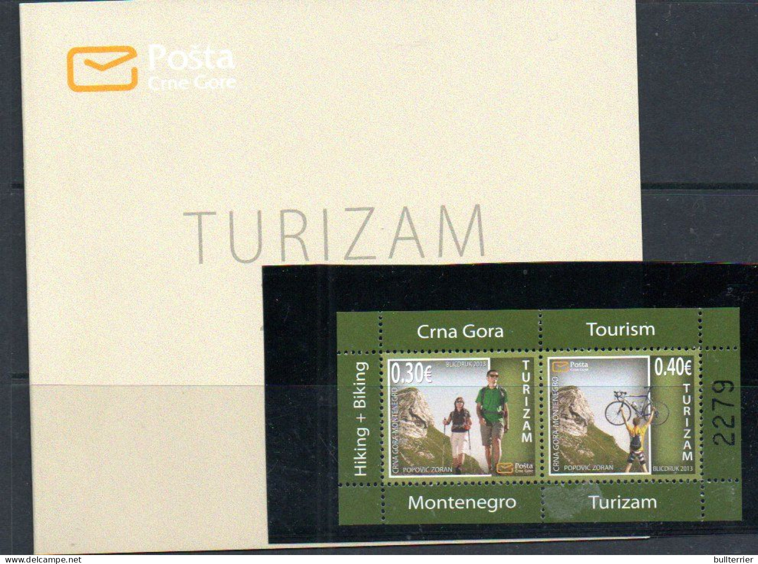 TOURISM - Montenegro - 2013- Tourism S/sheetlet Booklet Complete  Mint Never Hinged - Other & Unclassified