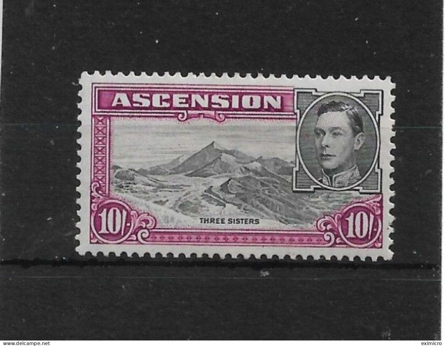 ASCENSION 1944 10s SG 47b PERF 13 MOUNTED MINT Cat £55 - Ascension (Ile De L')