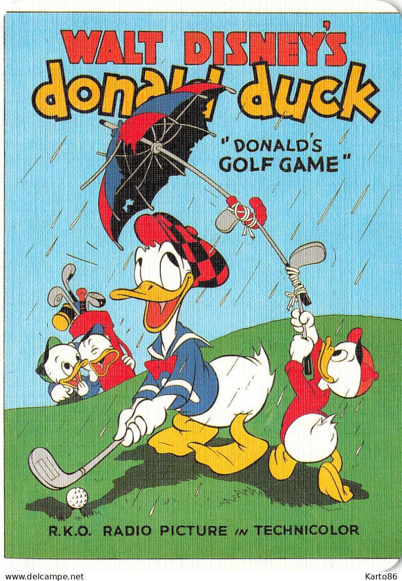 GOLF , Sport * CP WALT DISNEY Donald Duck * Golf Golfer Golfeur Link Links * Walt Disney * Illustrateur - Golf