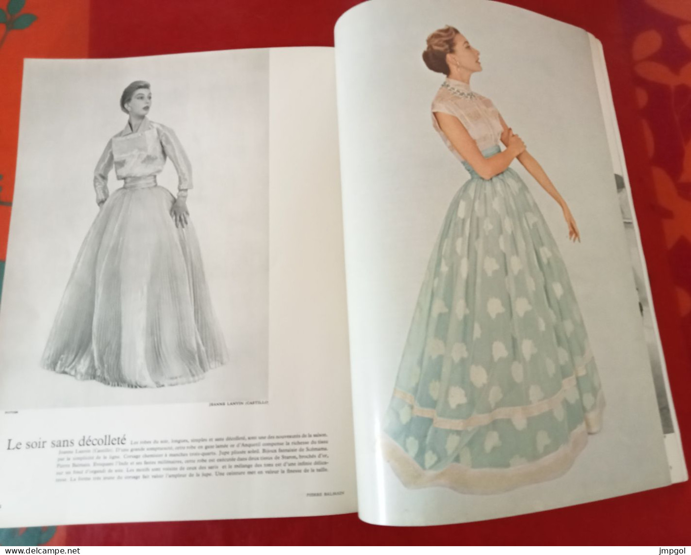 Officiel de la Mode et de la Couture Paris Septembre 1954 Collections Automne Hiver Dior Lanvin Patou Fath Balenciaga