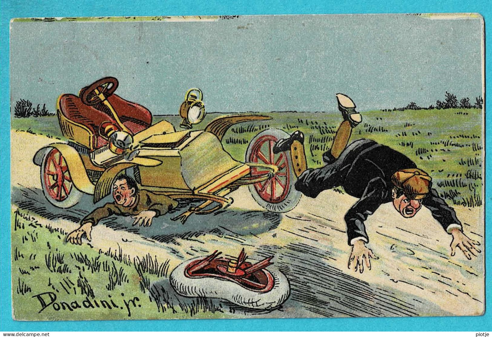 * Fantaisie - Fantasy - Fantasie (Humor - Humour) * (Donadini Jr., Nr 419) Accident, Oldtimer, Car, Voiture, Old - Humor