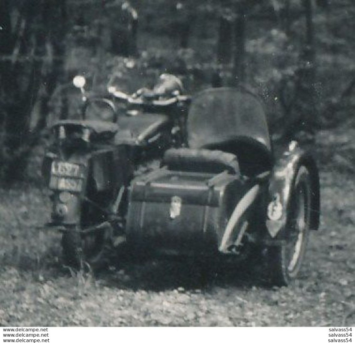 Photographie (8,5 X 6 Cm) - Vintage - Snapshot - Motocyclette - Side-car - Automobili