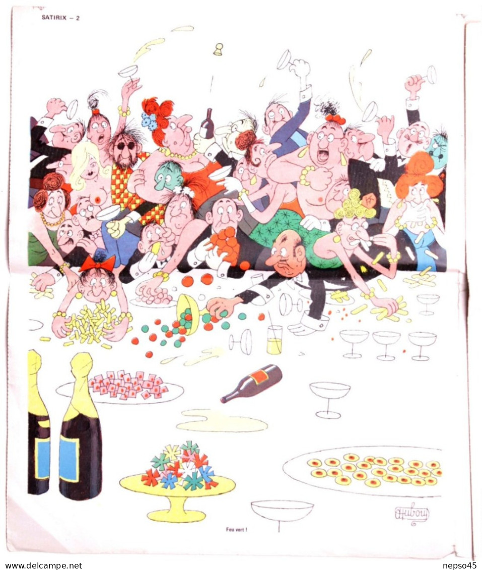 SATIRIX Revue Humoristique.Illustrateur Dubout ." Le Gratin ".Décembre 1971. - Humour