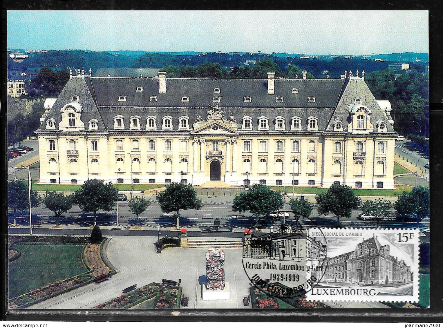 H366 - CARTE POSTALE DE LUXEMBOURG DU 09/10/99 - SIEGE DE L'ARBED - Briefe U. Dokumente