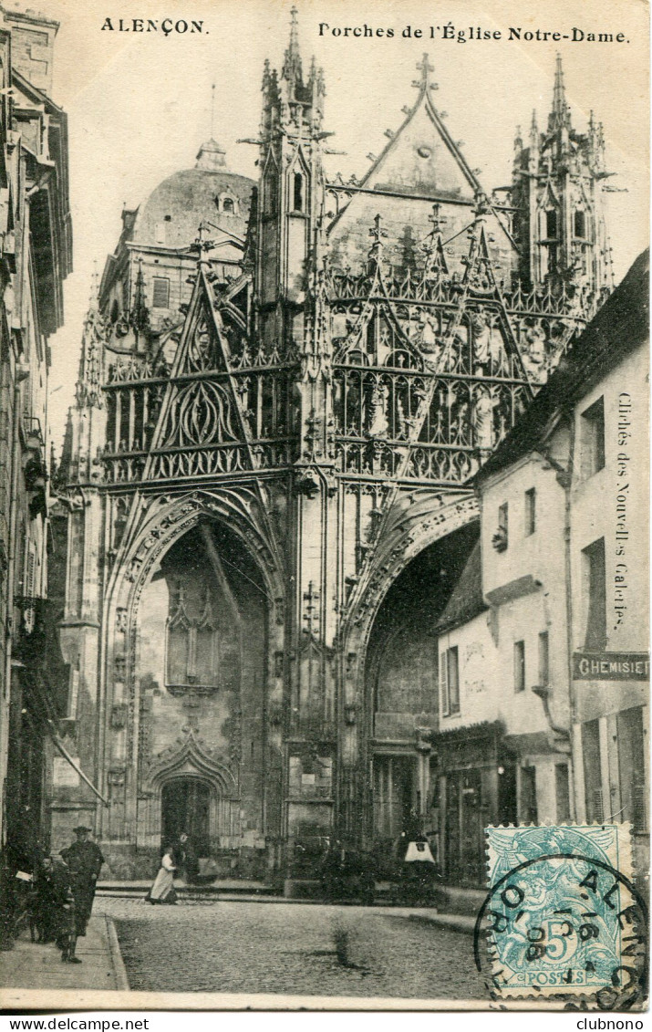 CPA - ALENCON -PORCHES DE L'EGLISE NOTRE-DAME - Alencon