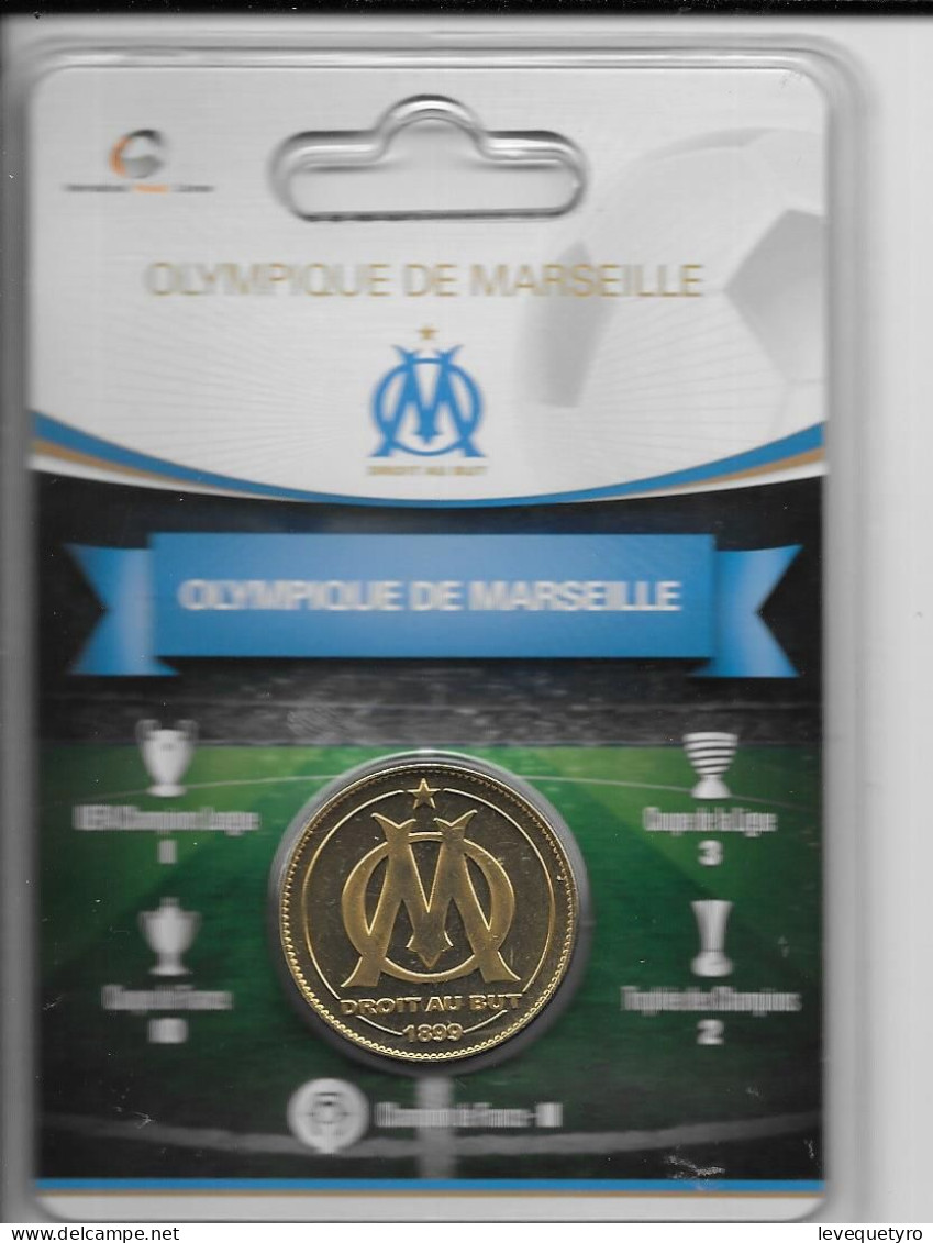 Médaille Touristique Arthus Bertrand AB Sous Encart Football Olympique De Marseille OM  Saison 2011 2012 LOGO DU CLUB - Ohne Datum